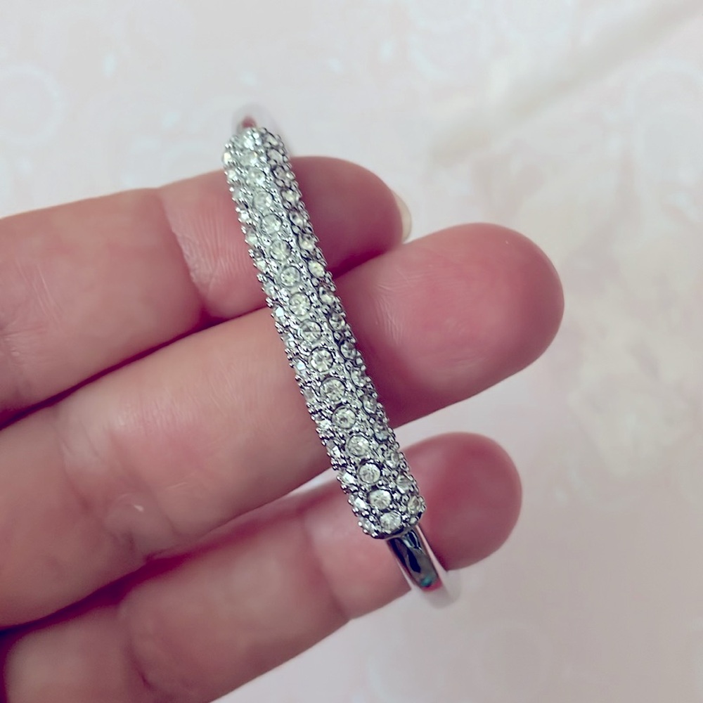 Adjustable Stacking Bracelet Bangle Silver Plated… - image 3